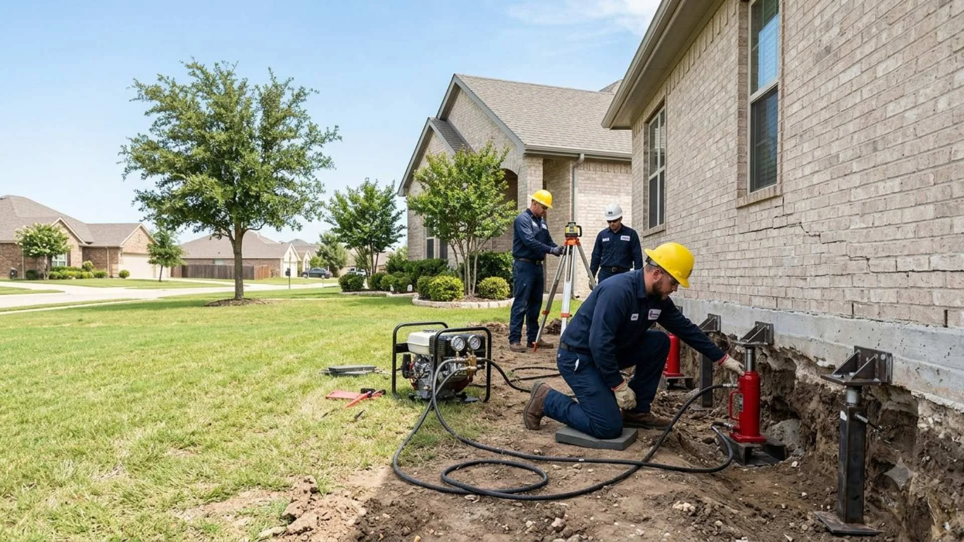 House leveling corrects in New Braunfels, TX