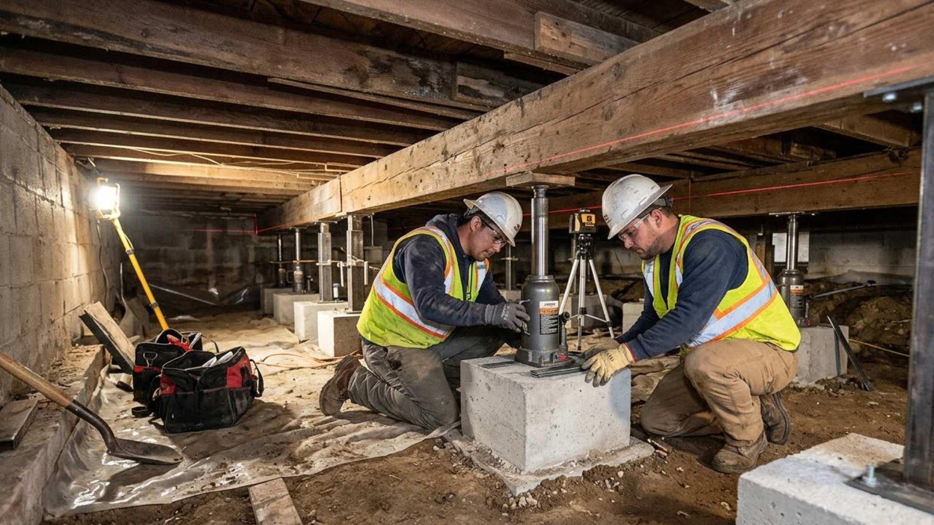 Pier and beam foundation repair in New Braunfels, TX